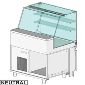 Diamond PA10X Display Counter Neutral X Bakery En & Gn, High Glass