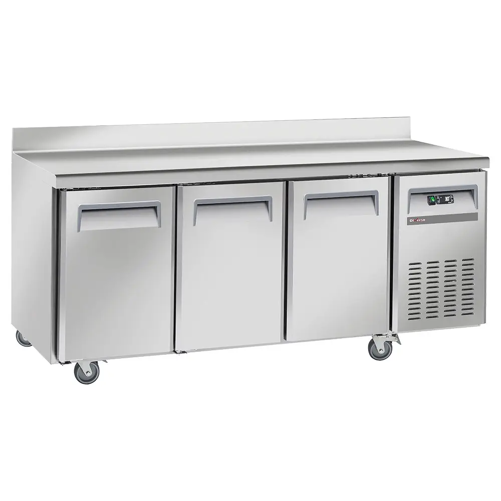 Diverso WR-GTN3-3ND Cooling table, ventilated, 3 doors GN 1/1, with backsplash