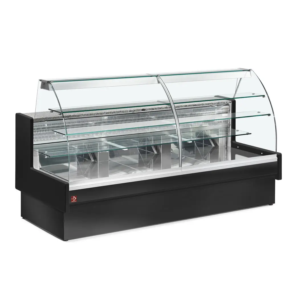 Diamond VE14/B5-R2P Black Refrigerated Serveover Counter, 1400mm