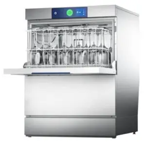 Hobart GXCROIW-11B 500mm Basket Frontloading Commercial Glasswasher with Chemical Pump, Drain Pump & RO, 25 Pint Capacity