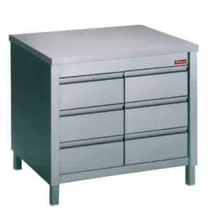Diamond TACS87/M Working table on cupboard with 6 drawers