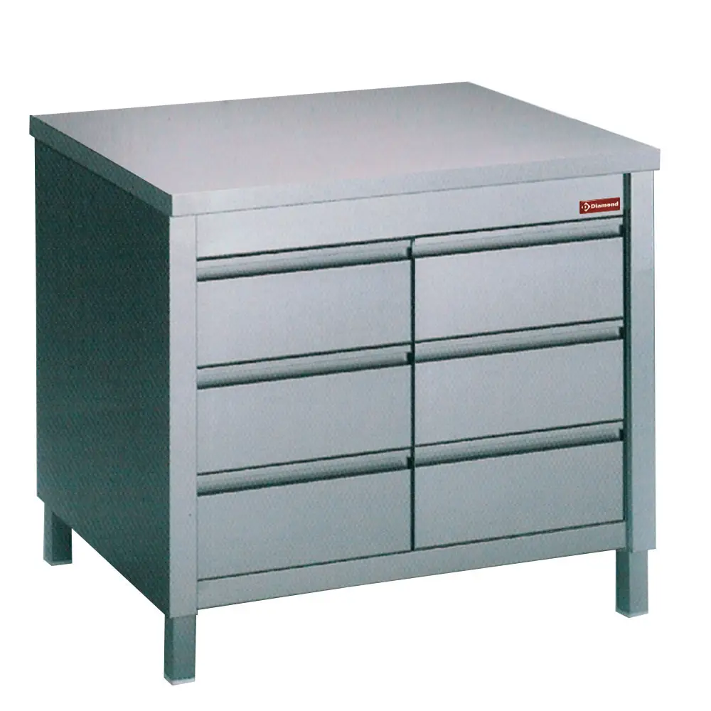 Diamond TACS87/M Working table on cupboard with 6 drawers