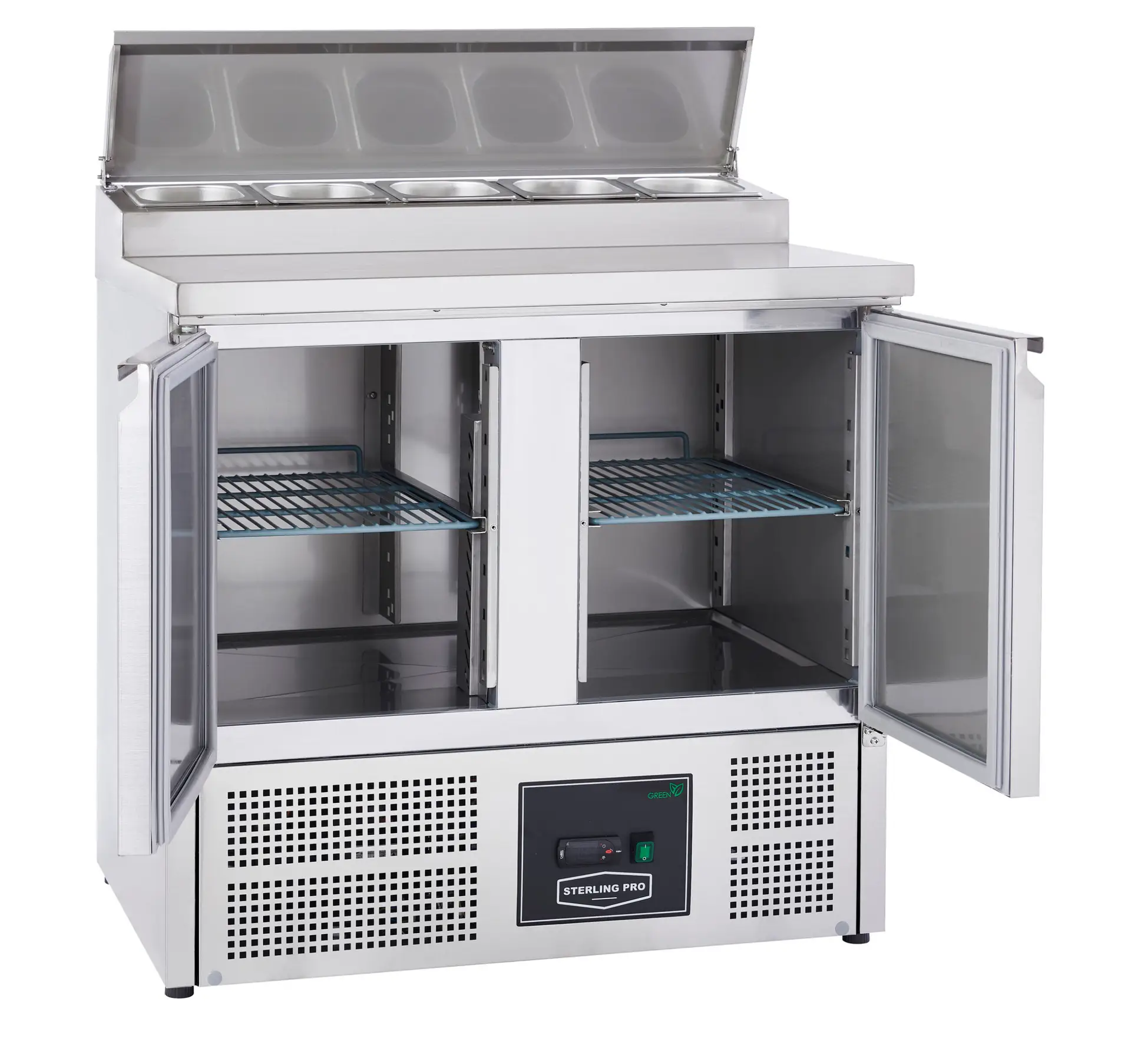 Sterling Pro Cobus SPU200PZ 2 Door Pizza Preparation Counter 5 x GN1/6, 240 Litres - Image 2