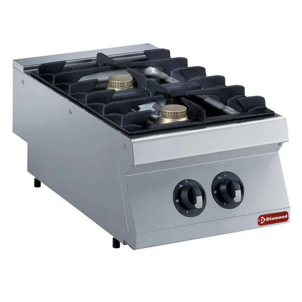 Diamond G17/2F4T-N 2 Burner Countertop Gas Range Cooker