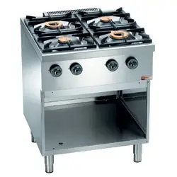 Diamond C4GA7-SP 4 Burner Gas Range on Open Cupboard