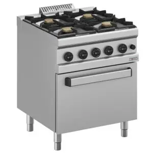 Diverso WR-G4BF-F1 Gas range 4 burners, with oven GN 2/1