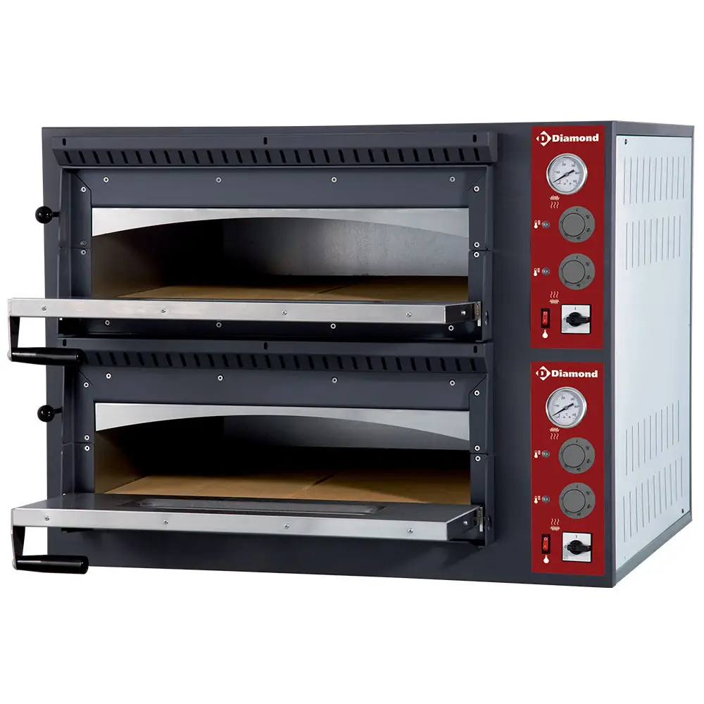 Diamond EFP/44R-M Stainless Steel Electric Oven, 2 x 4 Pizzas