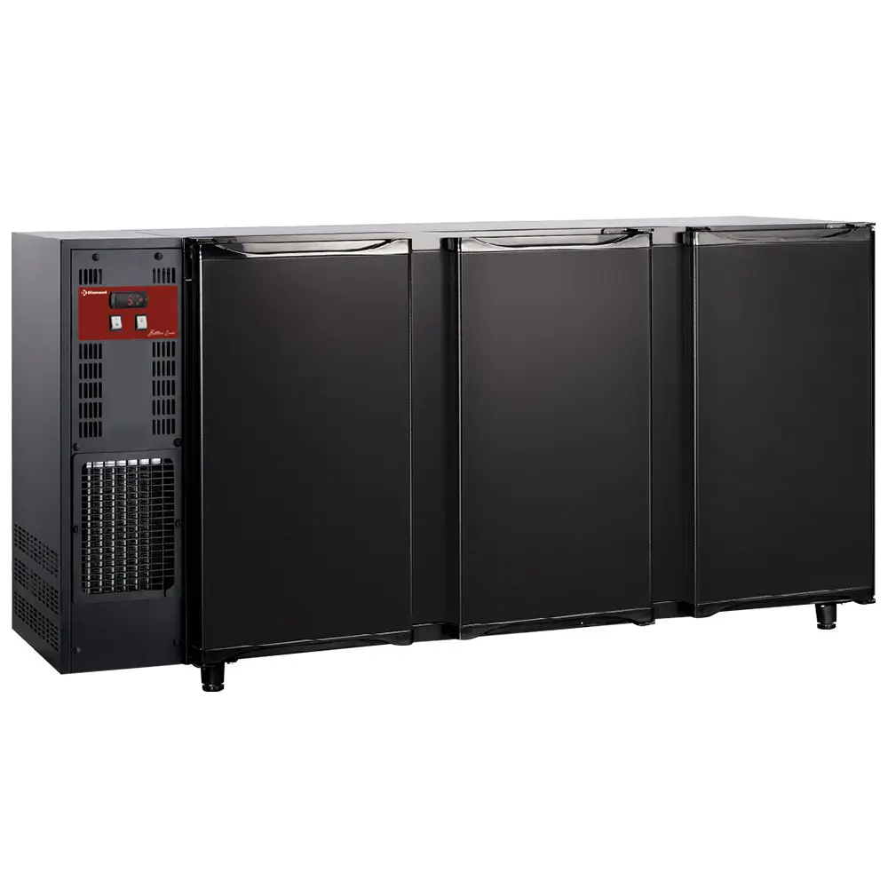Diamond TAVT/3-R2 Hinged Solid Triple Door Black Bottle Cooler, 579 Litres