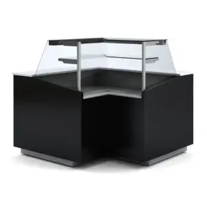 Diamond DET/A9-RA-B5 Closed Angle Black Refrigerated Serveover Counter, 1440mm