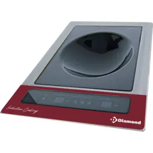 Diamond WOKI-60IP/TR-SH/R Electric Induction Hob & Built-in Wok with Tactile Keys, 6kW