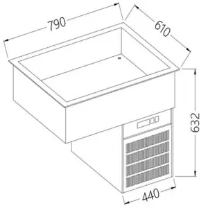 Diamond DI/RCX08-P Refrigerated Basin Element 2X Gn 1/1