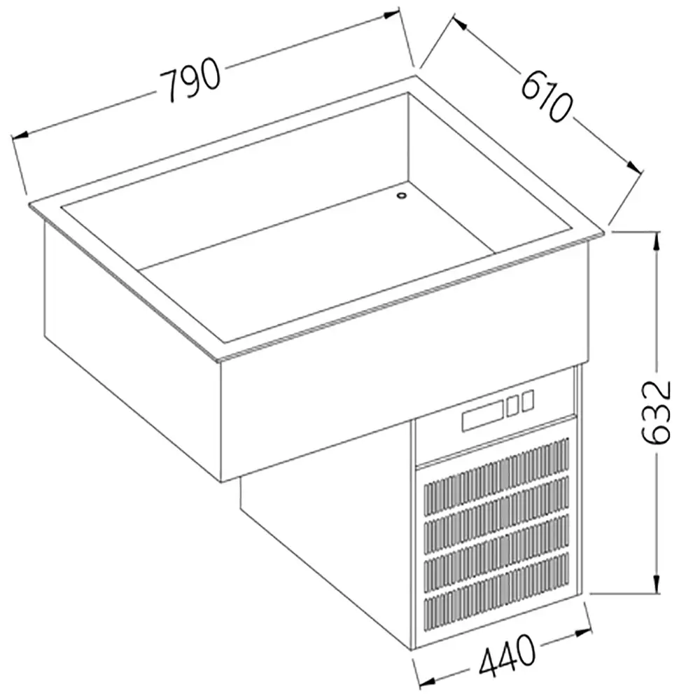 Diamond DI/RCX08-P Refrigerated Basin Element 2X Gn 1/1