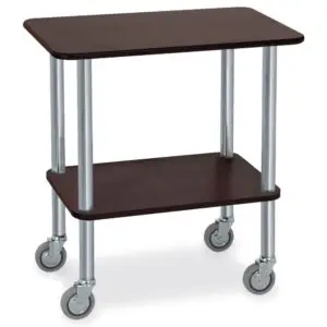 Diamond GPC/CHW Trolley Table, Chromed Feet, 2 Levels, "Wengé "
