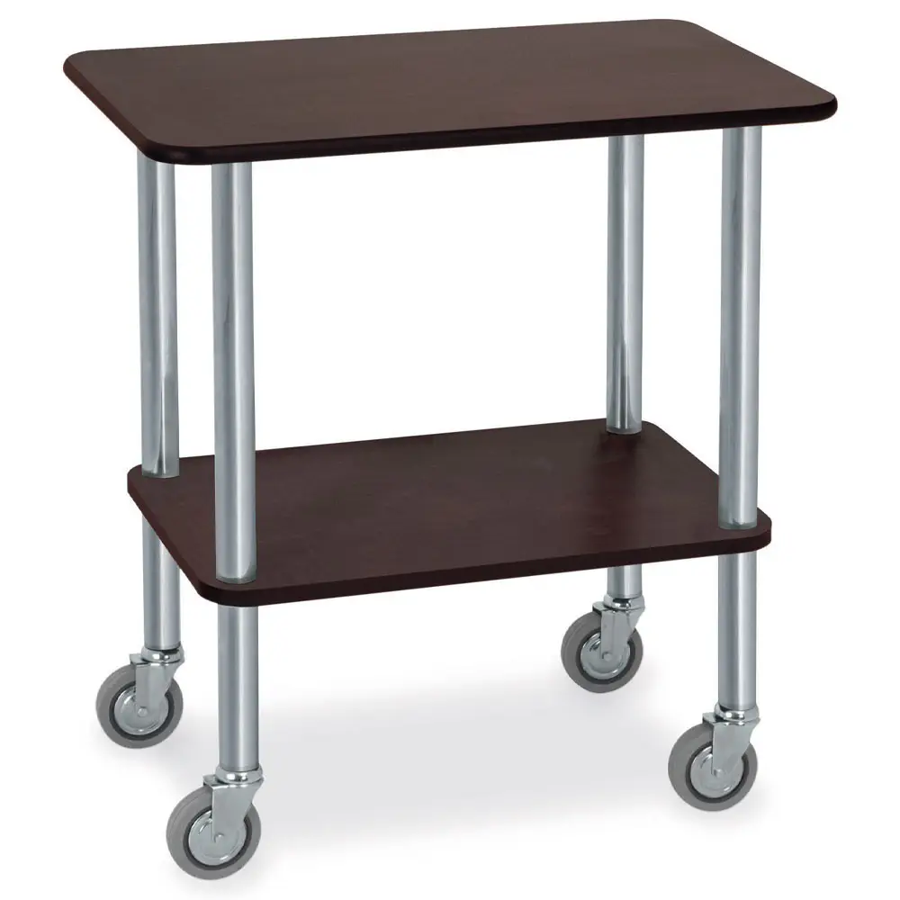 Diamond GPC/CHW Trolley Table, Chromed Feet, 2 Levels, "Wengé "