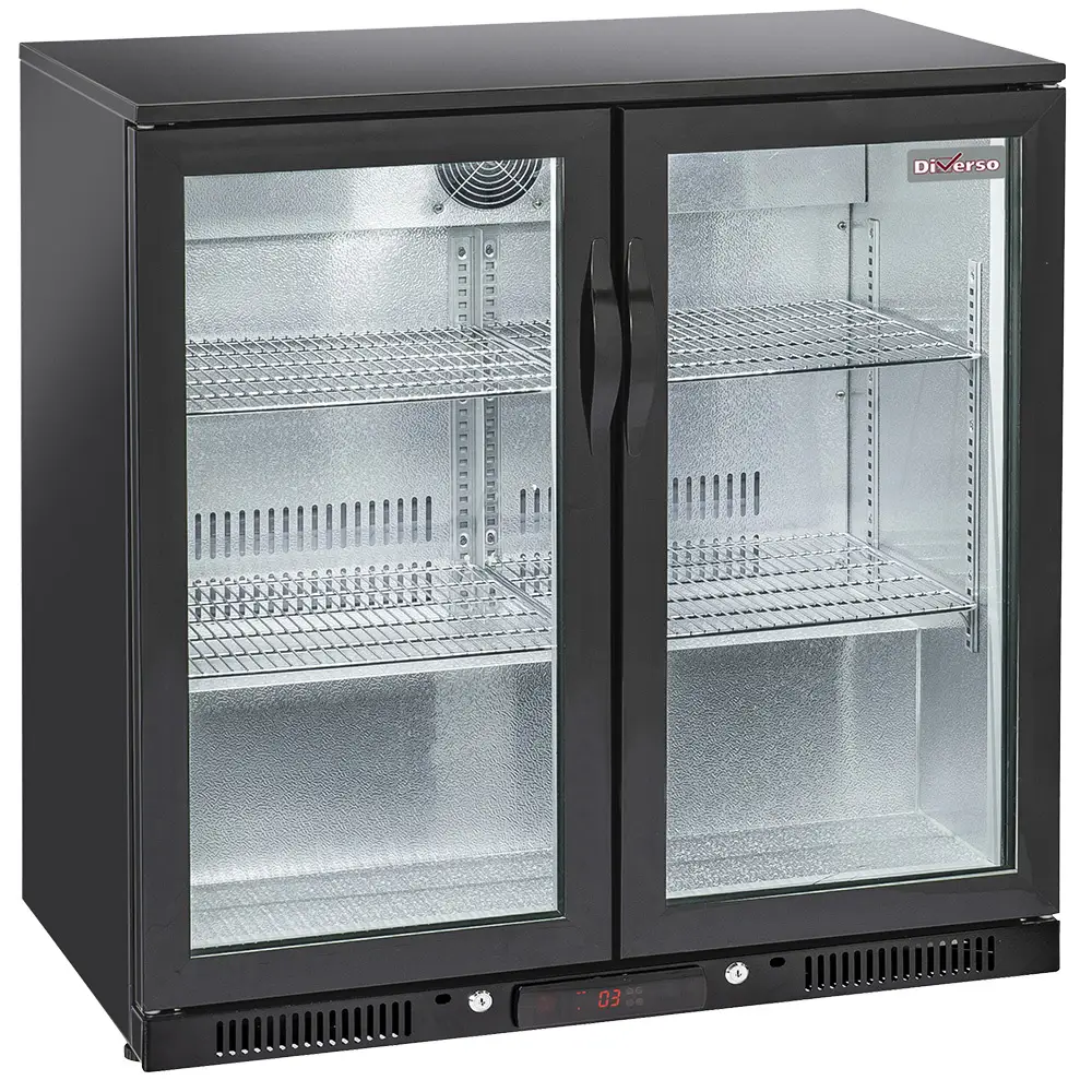 Diverso WR-TAB2-B2 Ventilated "back bar" bottle cooler, 2 swing glass doors
