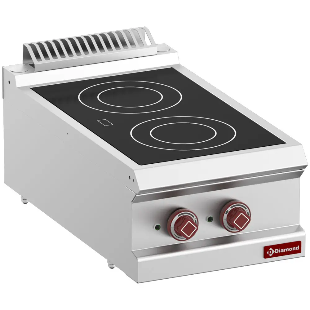 Diamond E7/2VC4T-N Vitroceramic Electric 2 Induction Hob Cooker, 4.3kW