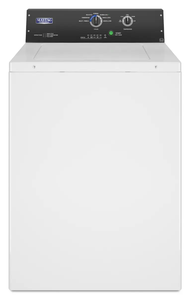 Maytag MAT20MNAGW Commercial Top Loading Washer, 8kg