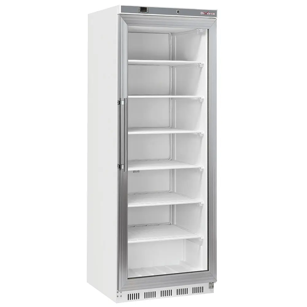 Diverso WR-NG41-LV Freezer cabinet, glass door, static, 400 liters - White
