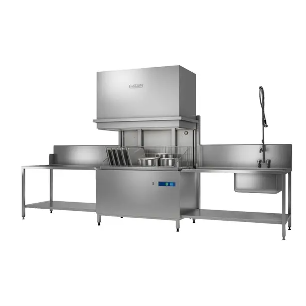 Hobart UXTLHR-10A Utensil Washer with Drain Heat Recovery, Base Rack, Tray Support & 1 Open Basket - Image 3
