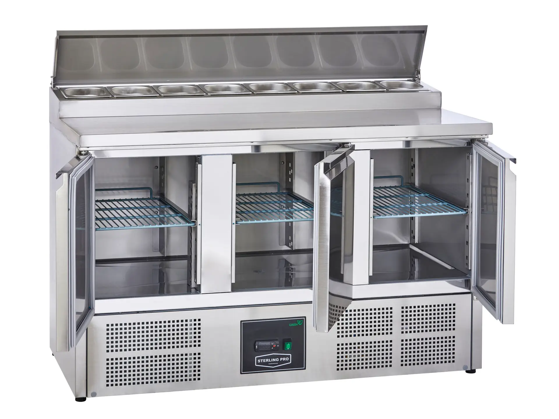 Sterling Pro Cobus SPU300PZ 3 Door Preparation Counter 8 x GN1/6, 392 Litres - Image 3