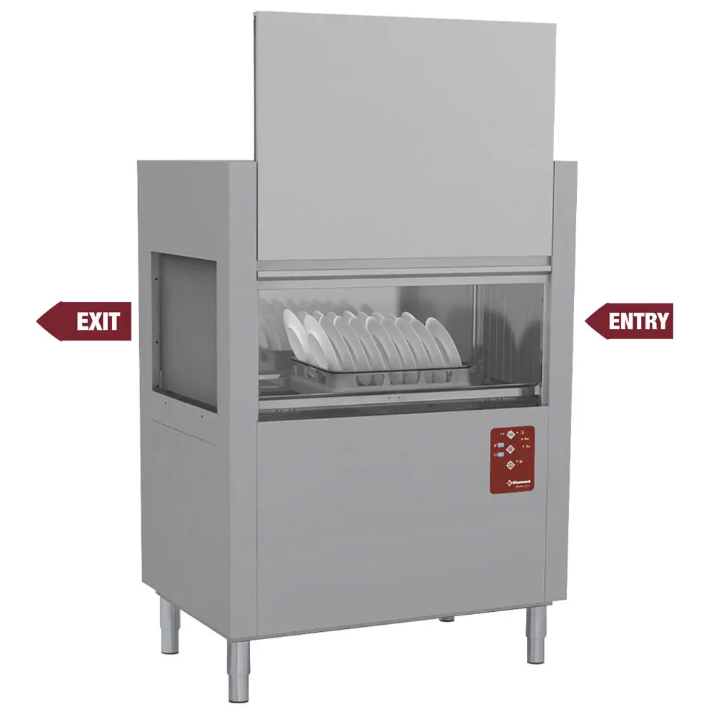 Diamond D117E/7-DX- Rack Conveyor Dishwasher, 120 Baskets per Hour