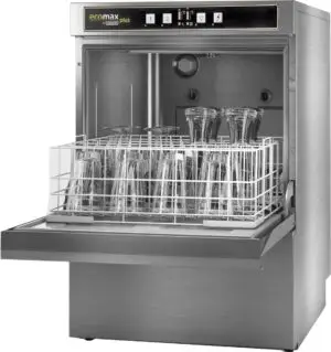 Hobart Ecomax Plus G515W-10C 500mm Basket Frontloading Commercial Glasswasher with Drain Pump, 25 Pint Capacity