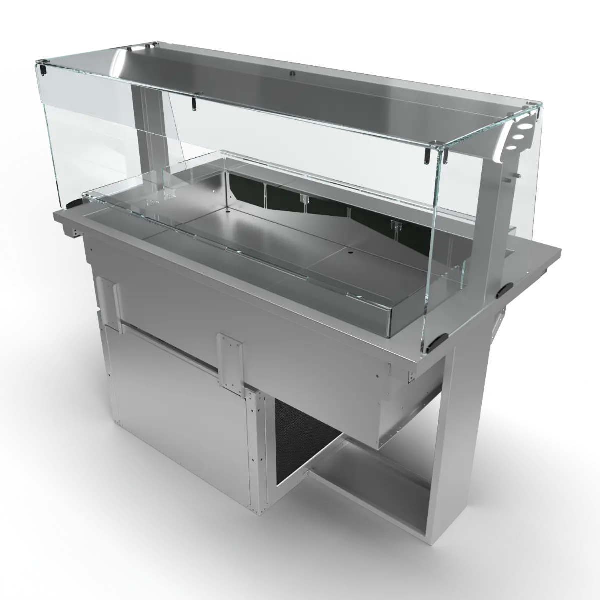 Moffat D3RWSL Drop-In Refrigerated Well Model with Square Glass Open Front Gantry