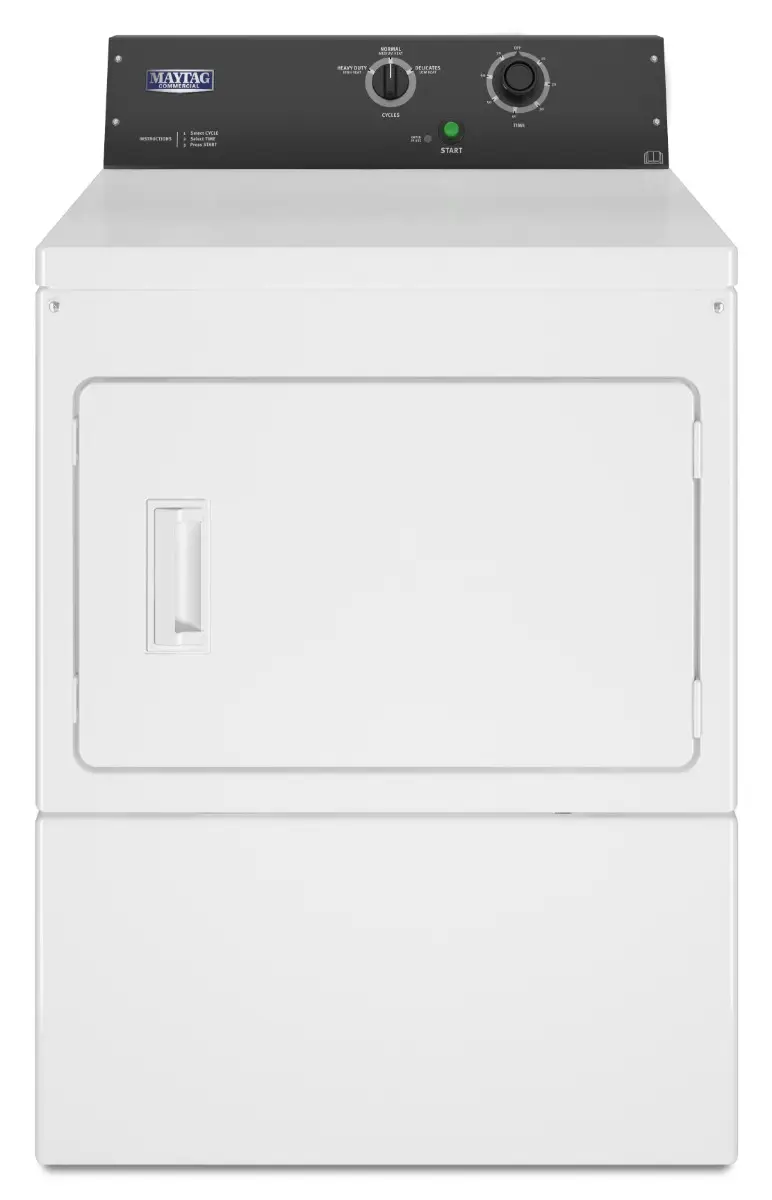Maytag MDE20MNAGW Commercial Front Loading Dryer, 11kg