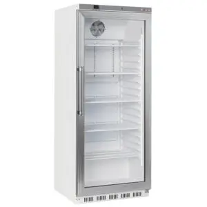 Diverso WR-PG61-LG Ventilated refrigerator GN 2/1, glass door, 600 liters - white
