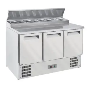 Diverso WR-SAS2-P3 Refrigerated table 3 doors GN 1/1, + refrigerated structure 8x GN1/6-150 mm