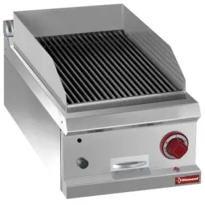 Diamond G7/GPL4T-ZG Lavastone grill, module 1/2, grid in cast iron "double sided"-TOP-