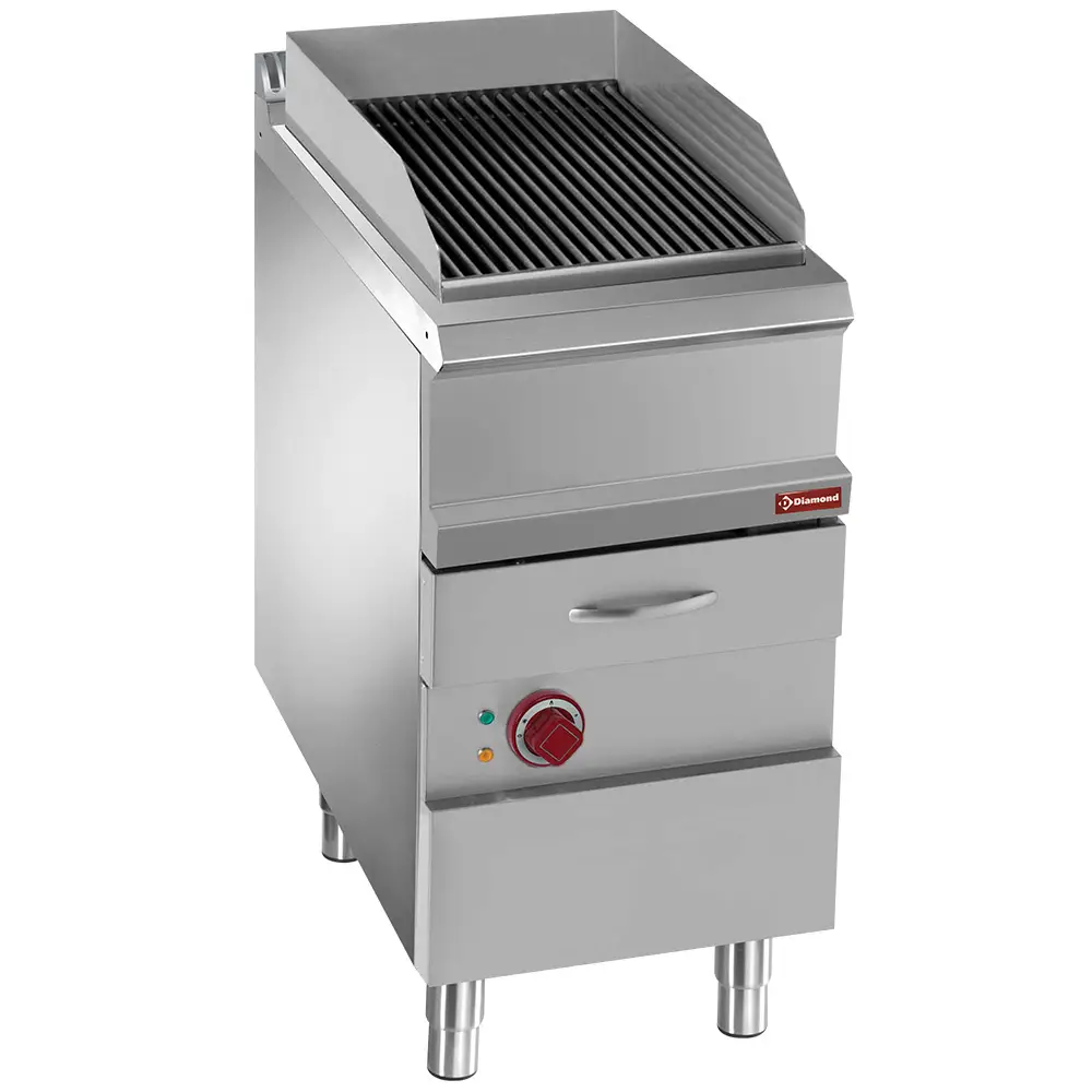Diamond E7/GVQA4 Electric steam grill, module 1/2, grid in cast iron "double sided"