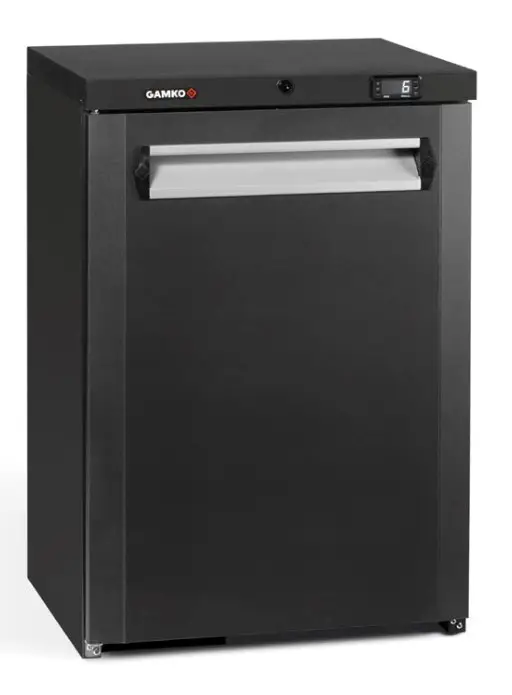 Gamko MG3/150L Maxiglass Left Hand Hinged Solid Single Door Undercounter Bottle Cooler, 150 Litres
