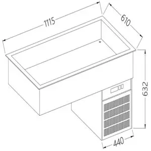 Diamond DI/RCX12-P Refrigerated Basin Element 3X Gn 1/1