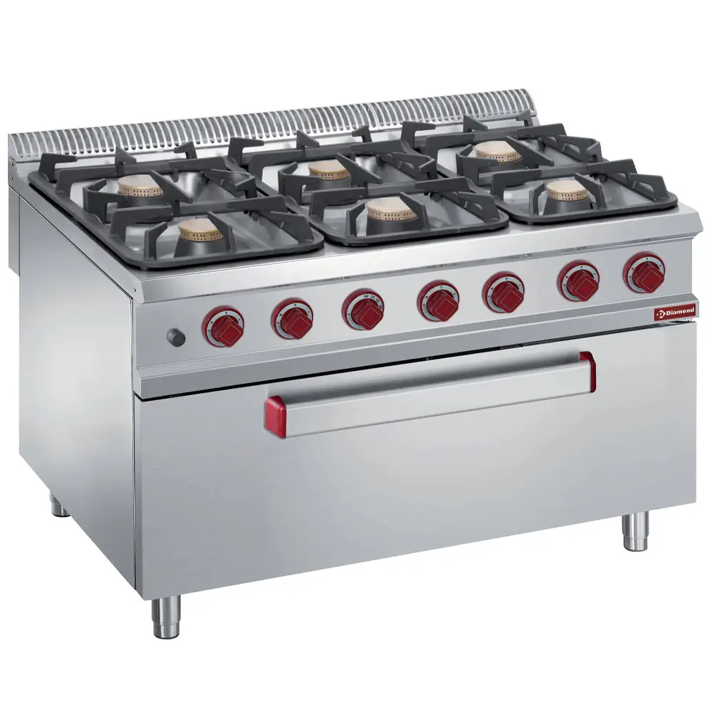 Diamond G9/6BFM12 Stove 6 burners on MAXI gas oven