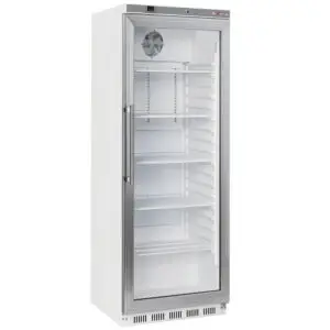 Diverso WR-PG41-LG Ventilated refrigerator, glass door, 400 liters - white