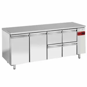 Diamond TS4N/H_2XK1/2-H 2 Door & 4 Drawer Stainless Steel Refrigerated Counter