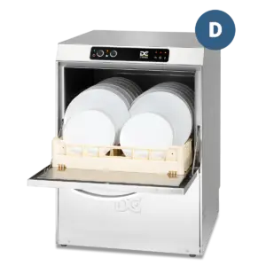 DC SD50D Standard Range 500mm Basket Frontloading Commercial Dishwasher with Drain Pump, 18 Plates