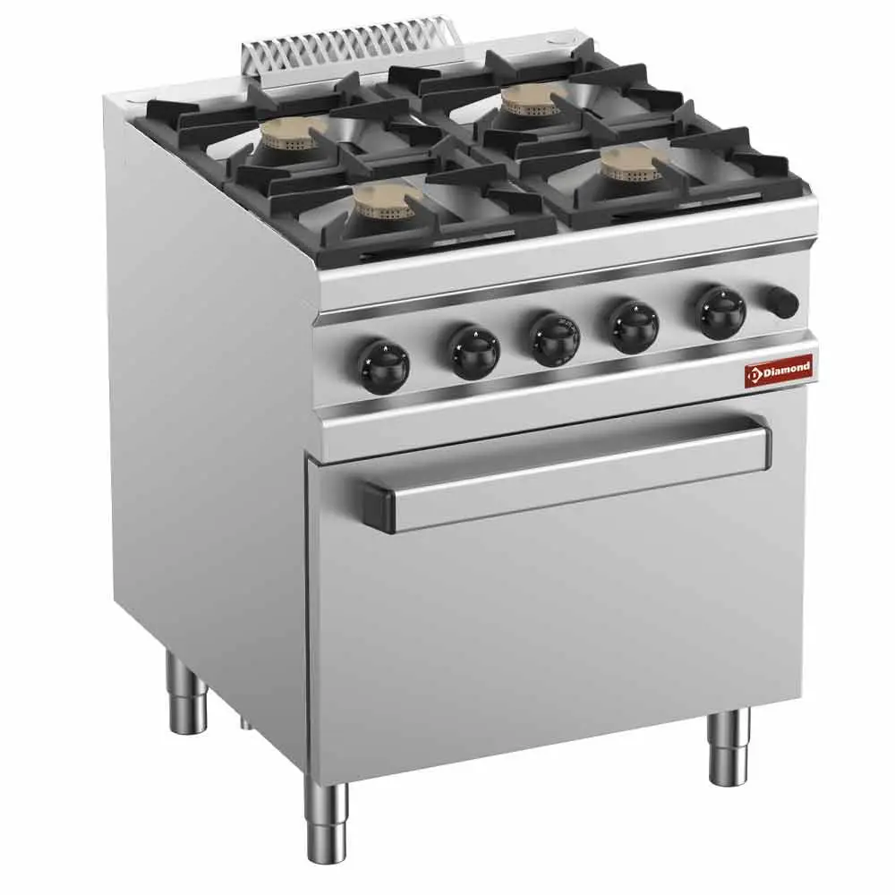 Diamond C4GF7-BF 4 Burners Gas Range with Oven