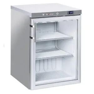 Diverso WR-NG21-XV Static freezer, glass door, 200 liters - stainless steel