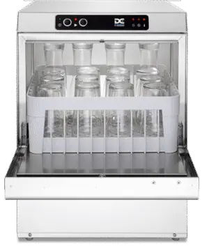 DC EG50 Economy Range 500mm Basket Frontloading Commercial Glasswasher, 18 Pint Capacity