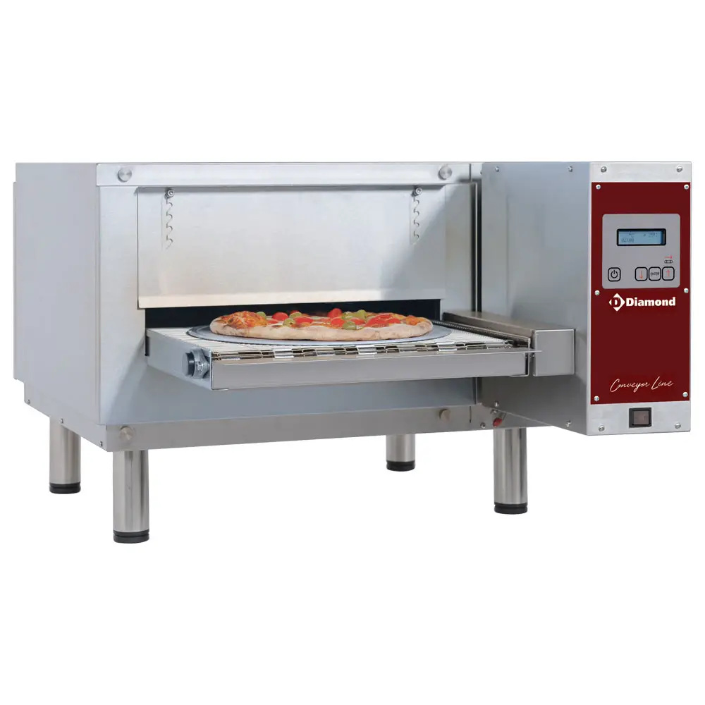 Diamond FTEV40/57-CB-230/1- Electric Conveyor 1 Chamber Pizza Oven with Heat Transition Electric, 400mm Wide