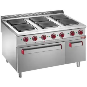 Diamond E9/6PQFA12 Electric stove 6 plates on electric oven GN 2/1, neutral close cupboard