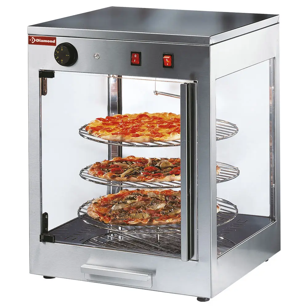 Diamond PIZZA/D38 Heated Pizza Rotating Display, 0.7kW - Image 2