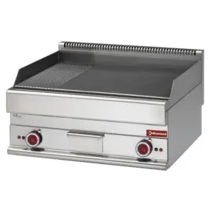 Diamond E65/PM7T Electric cooking plate 2/3 flat and 1/3 ribbed -Top-