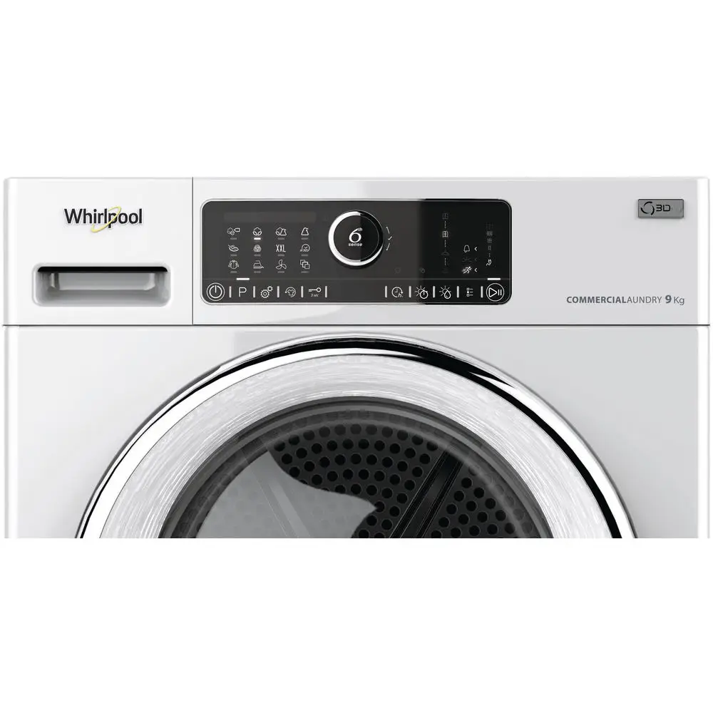 Whirlpool AWZ9HP/PRO Omnia 6th Sense Heat Pump Condenser Dryer, 9kg - Image 3