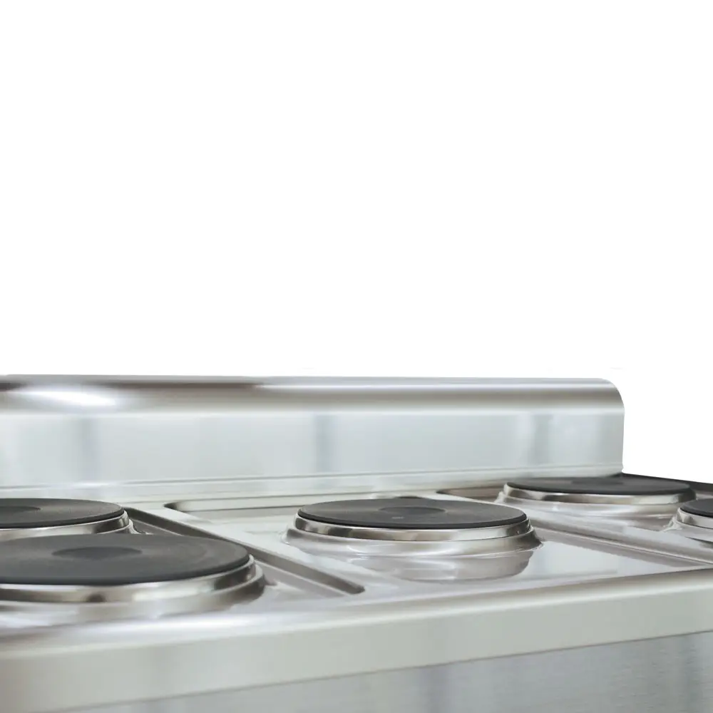 Diamond E60/4PFV6 Electric Four Ring Range with GN 2/3 Convection Oven, 12kW - Image 2