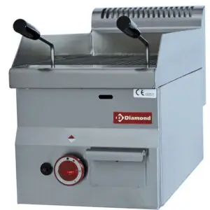 Diamond G60/GPL3T Lava stone gas grill with cast iron cooking grid -Top-