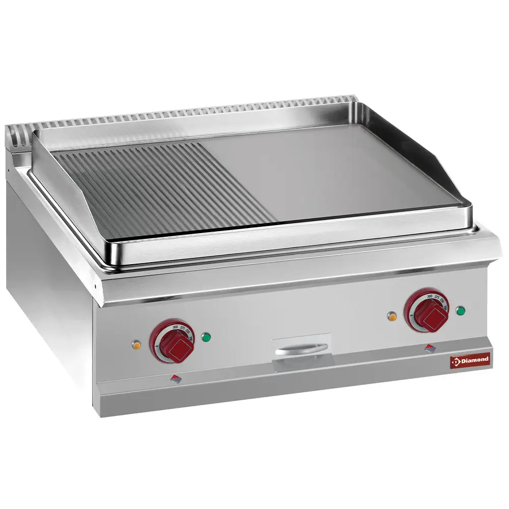 Diamond E7/PM7T Electric fry top 1/2 smooth and 1/2 ribbed, module 1/1 -TOP-