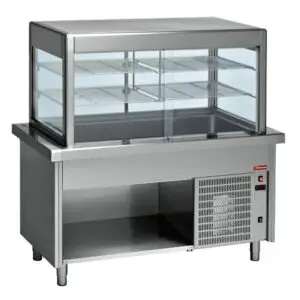 Diamond S80/RCTV23-R2 Refrigerated Display with Cooled Tank on Open Cupboard, 6x GN 1/1